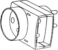 Forgreningsled 1R+1F D-3 hvid